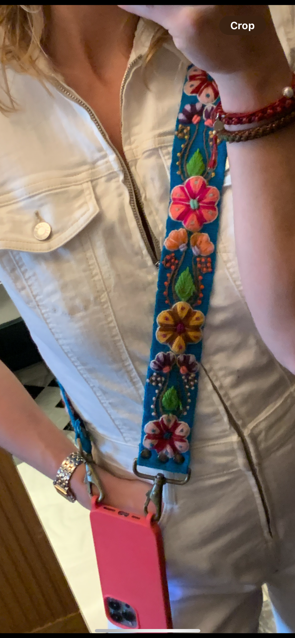 Embroidered Phone Strap